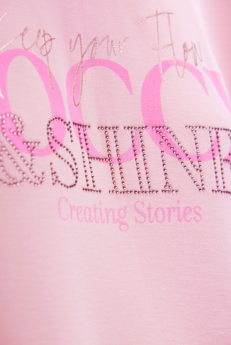 Logo T-Shirt mit Schmucksteinen