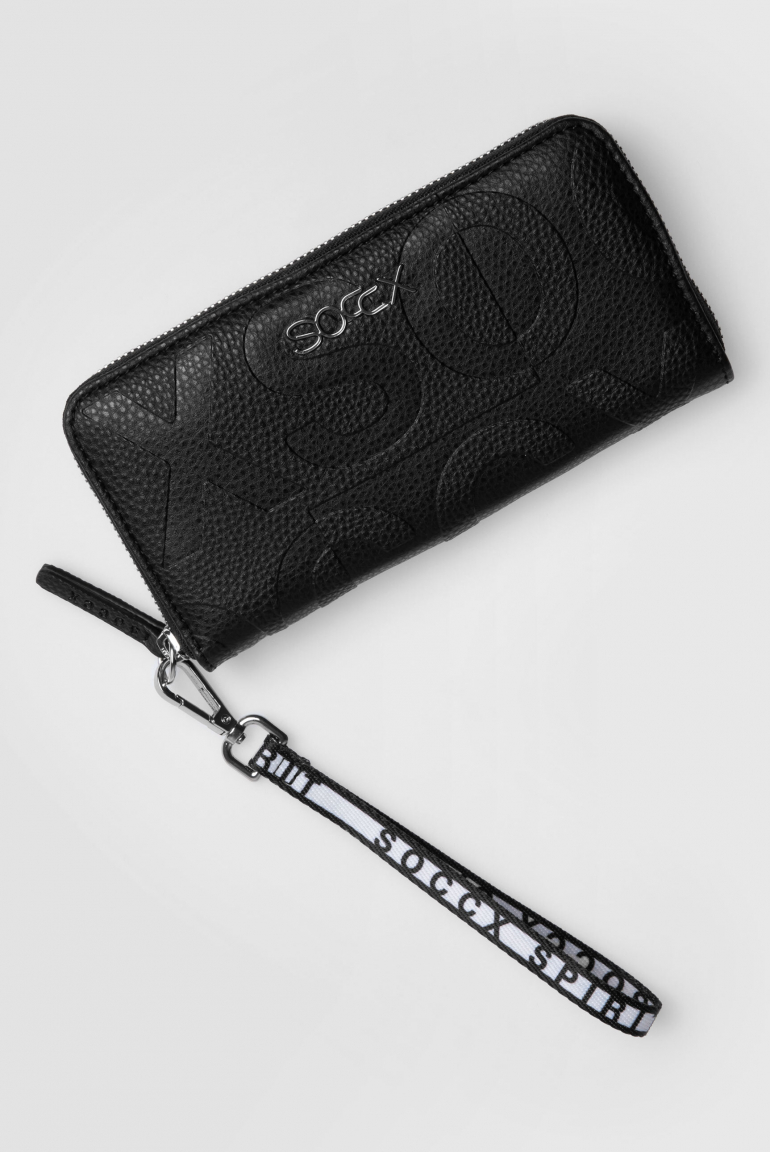 Longbörse mit All-Over-Logo-Prägung