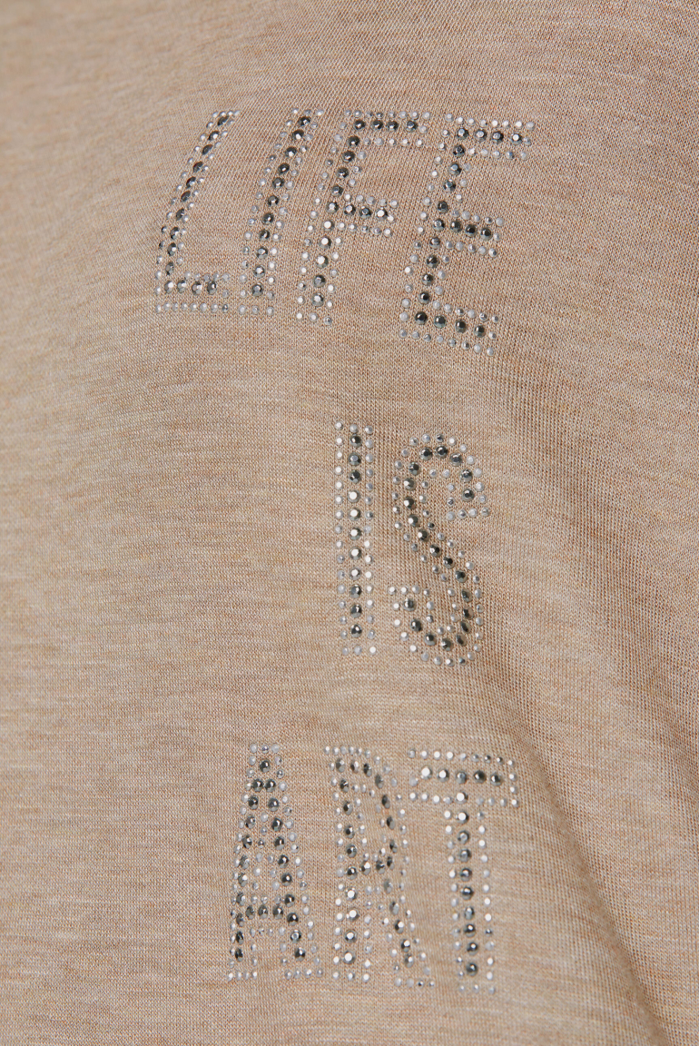 Meliertes Shirt mit Logo Artwork