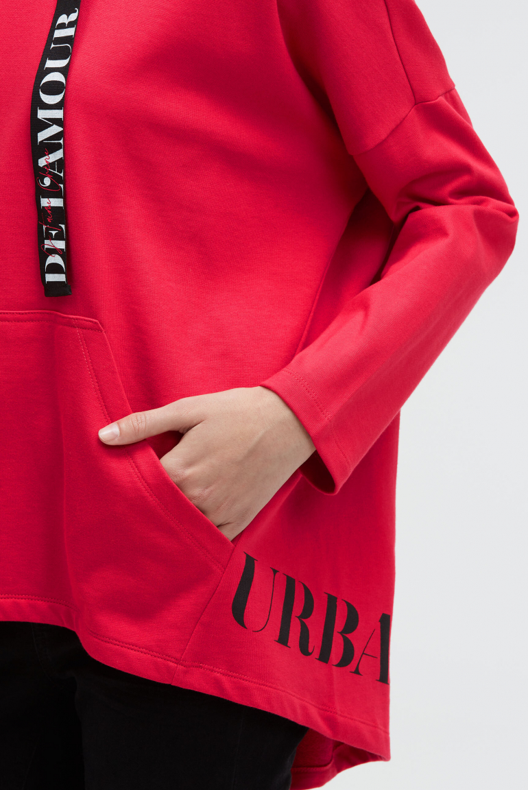 Oversized Hoodie mit Logo Print
