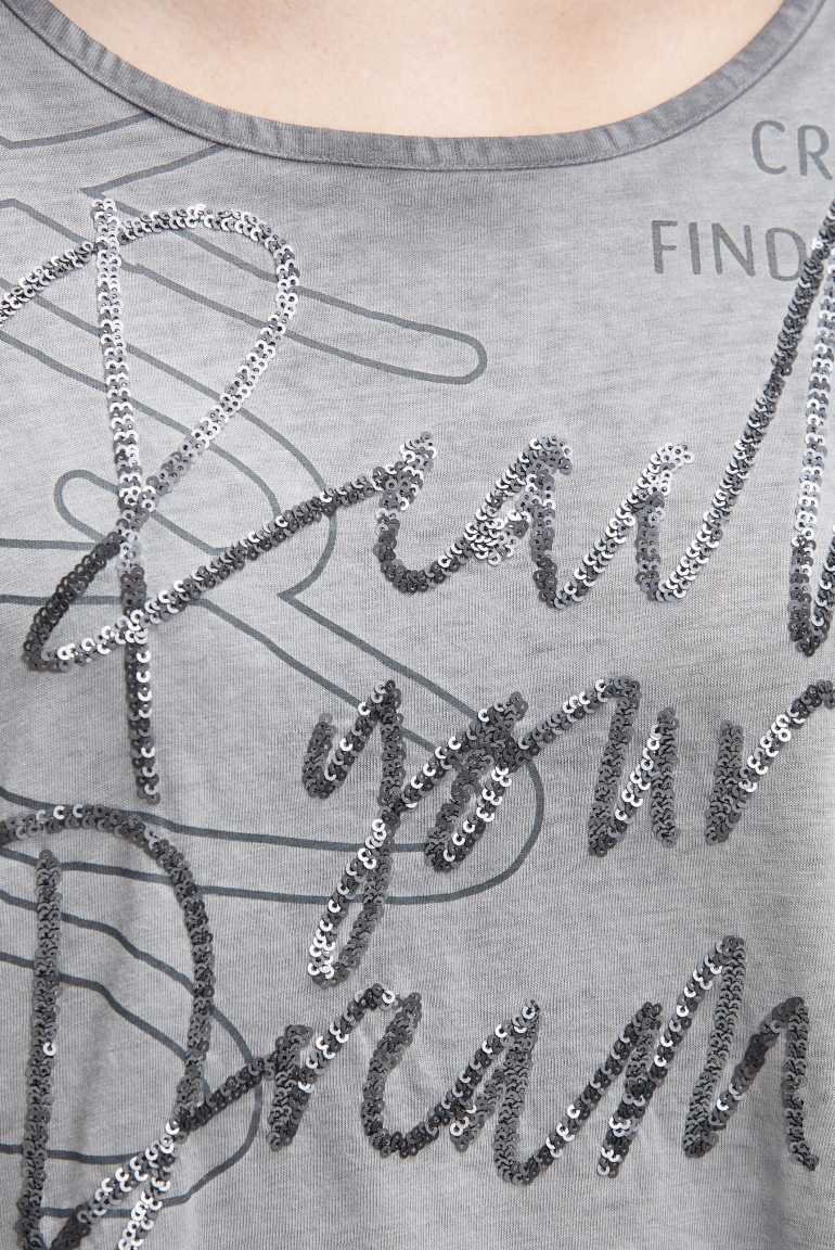 Oversized-Shirt Oil Dyed mit Artwork