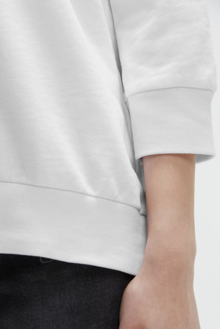 Oversized Sweatshirt mit V-Ausschnitt und Print