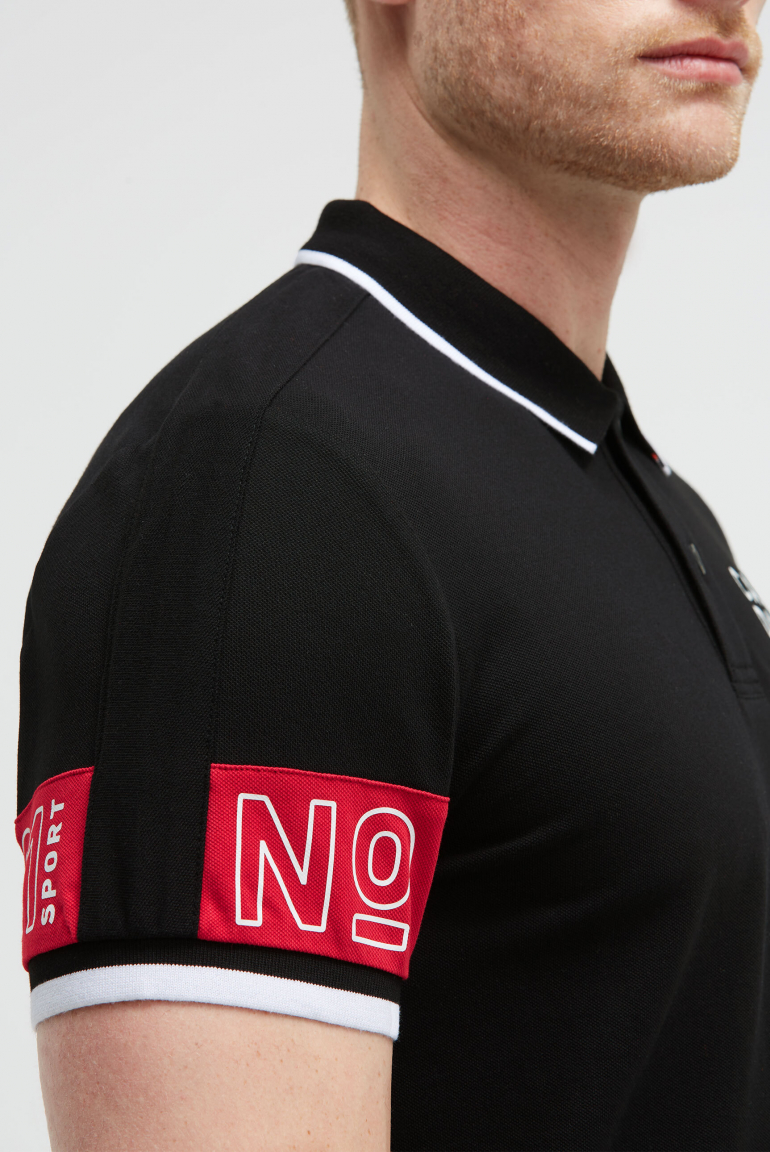 Pikee-Polo mit Colour-Blocking