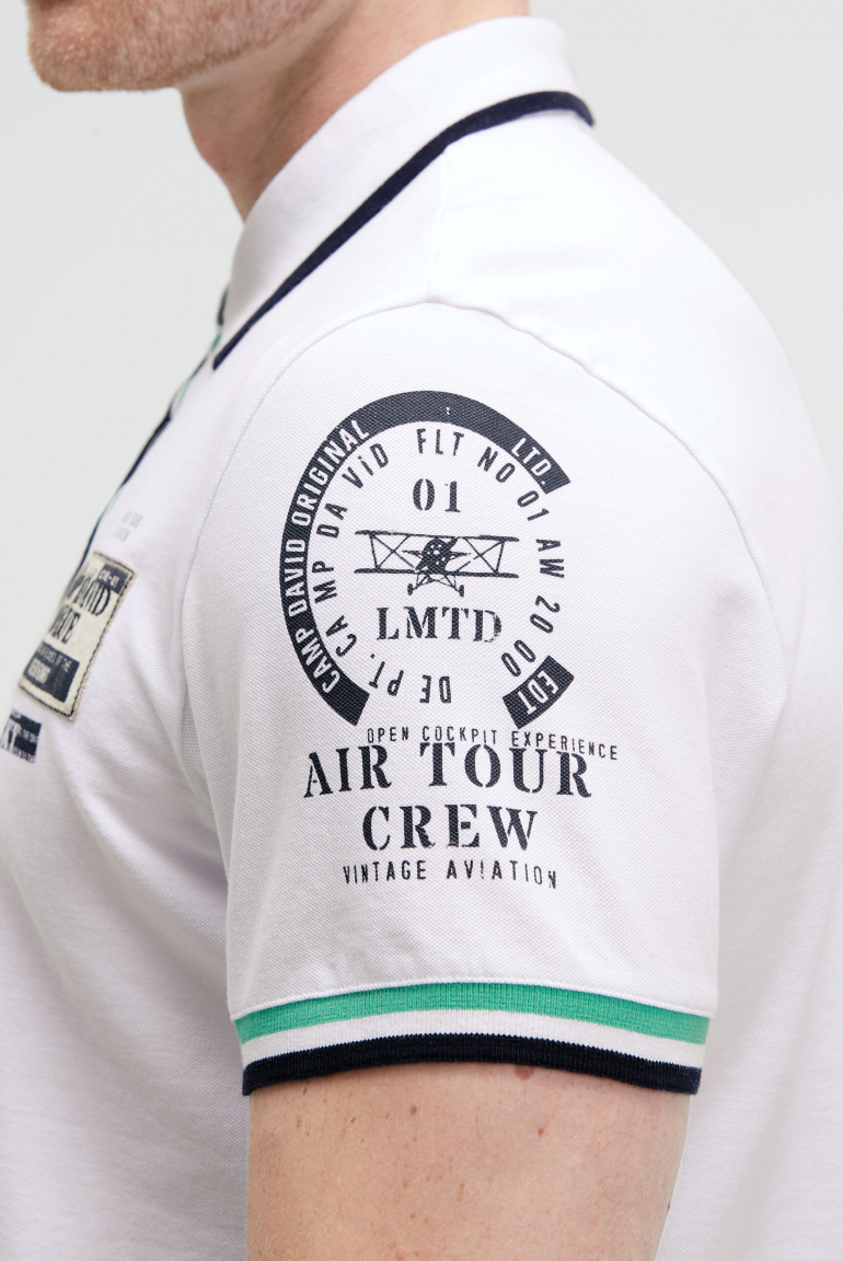 Pikee-Polo mit Prints und Patches