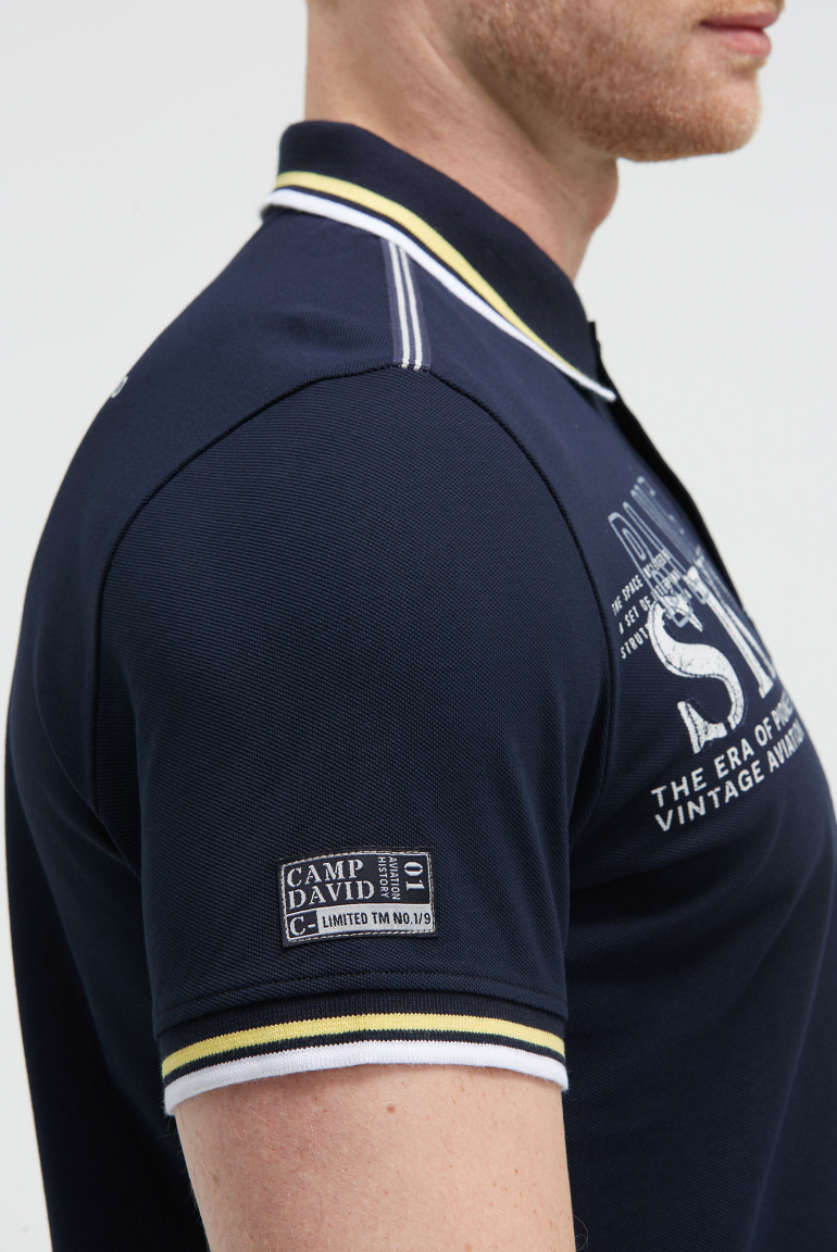 Poloshirt aus Pikee mit Logo Artworks