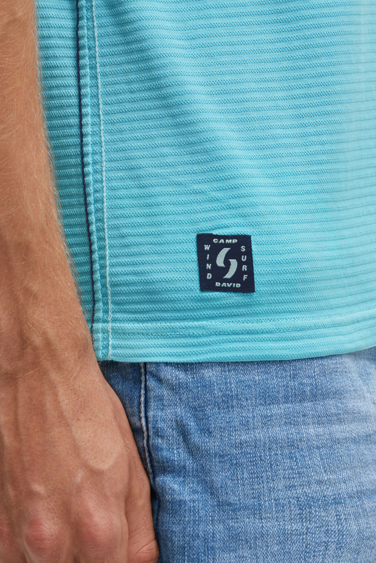 Poloshirt Kurzarm mit Struktur-Details