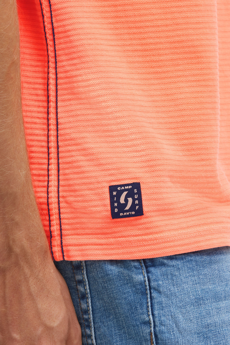 Poloshirt Kurzarm mit Struktur-Details
