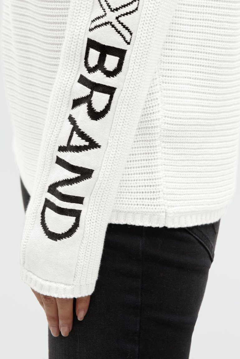 Pullover mit Intarsia-Design an den Ärmeln