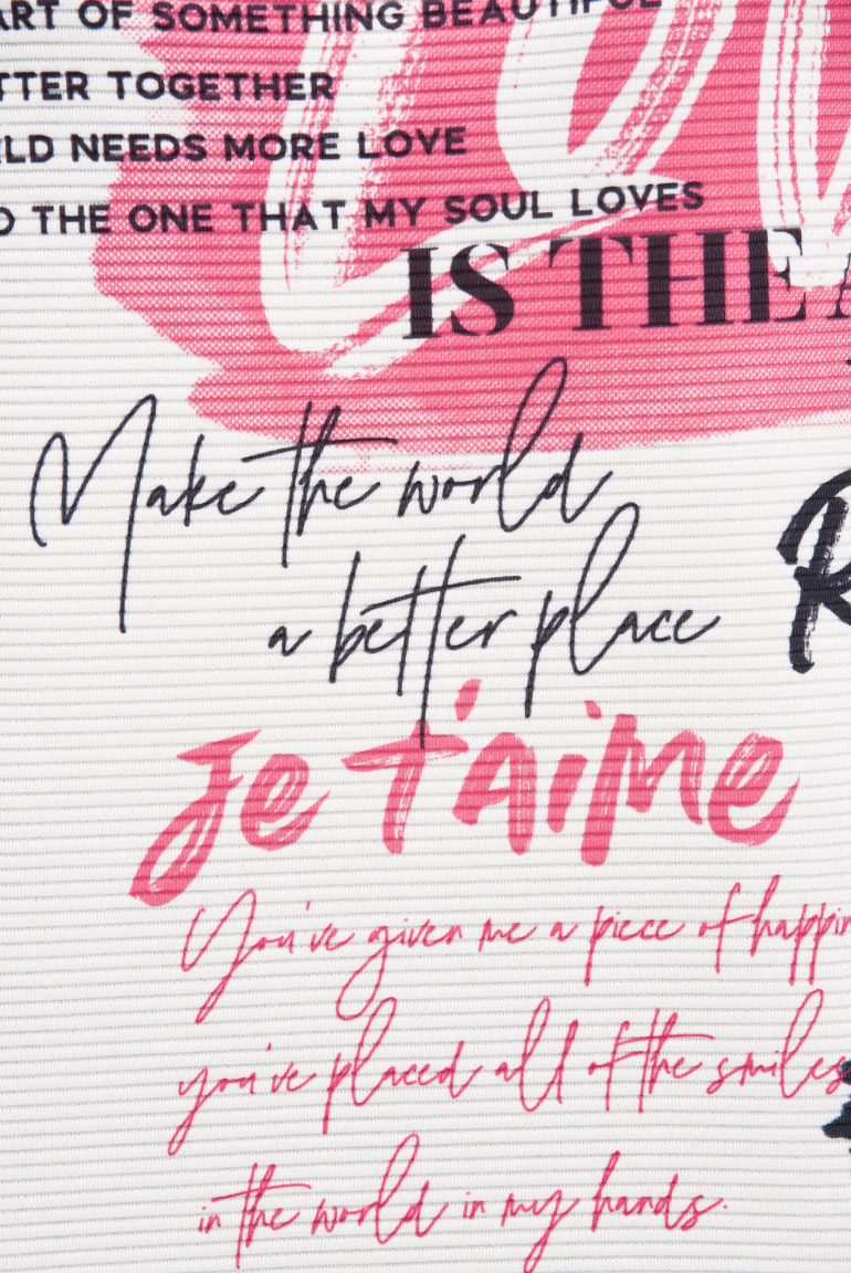 Strukturiertes Sweatshirt mit hohem Kragen und Artwork