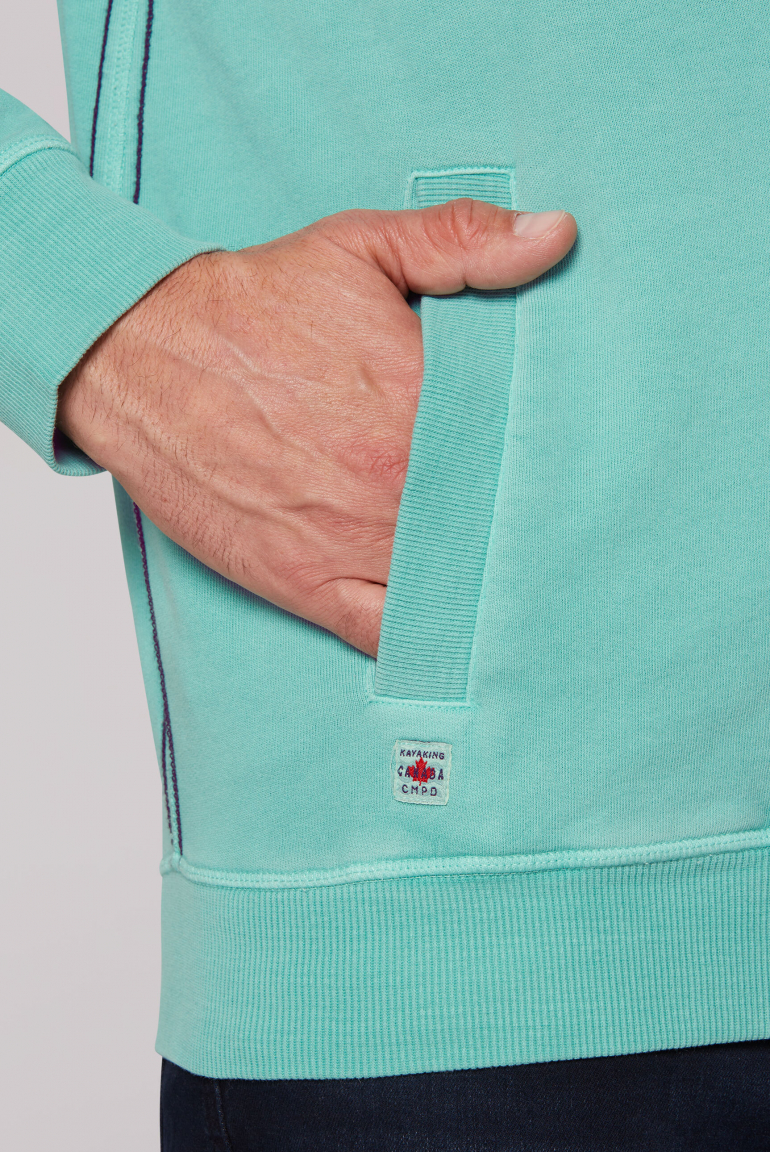 Sweatjacke mit Logo-Applikationen