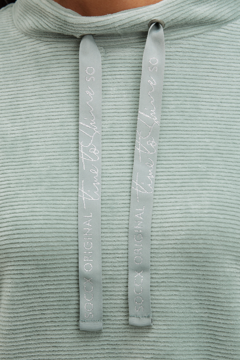 Sweatshirt mit gerippter Samt-Struktur