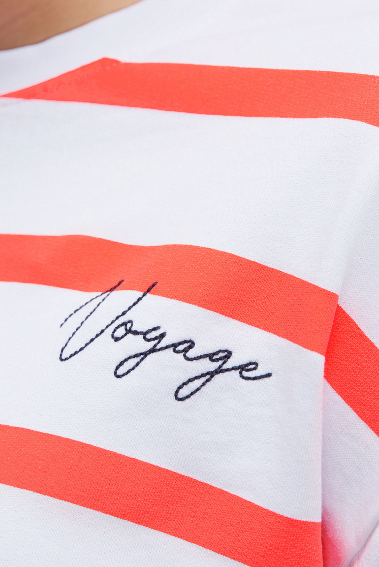 Sweatshirt mit Streifen-Design und Stickerei