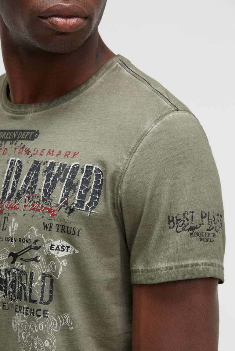 T-Shirt im Used Look mit Crack Prints