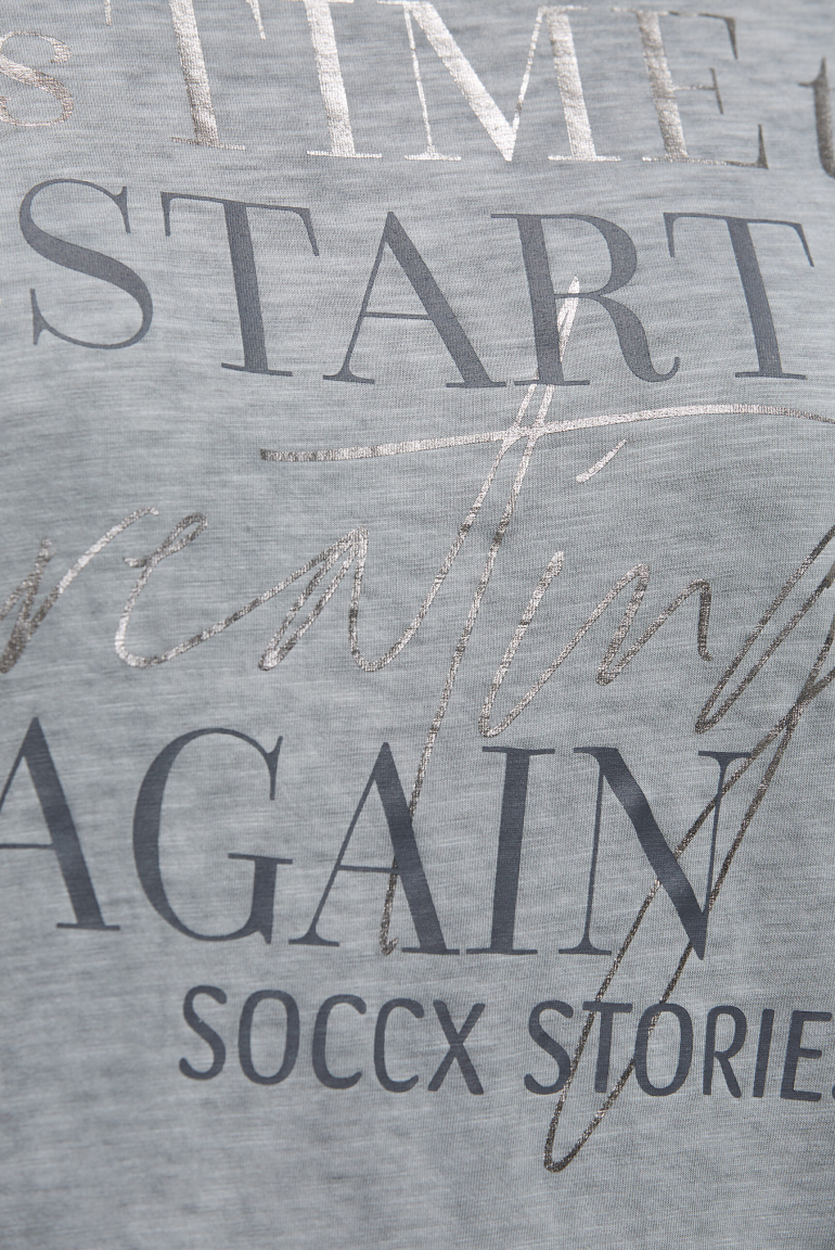 T-Shirt Loose Fit mit Tunnelzugband im Saum