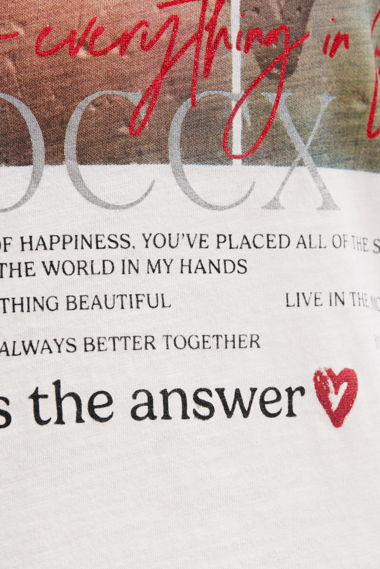 T-Shirt mit Rundhalsausschnitt und Photoprint