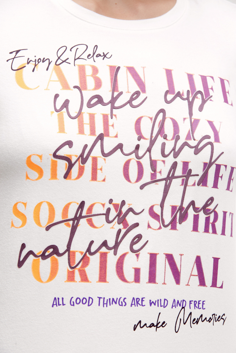 T-Shirt Rundhals mit Colour Gradient Print