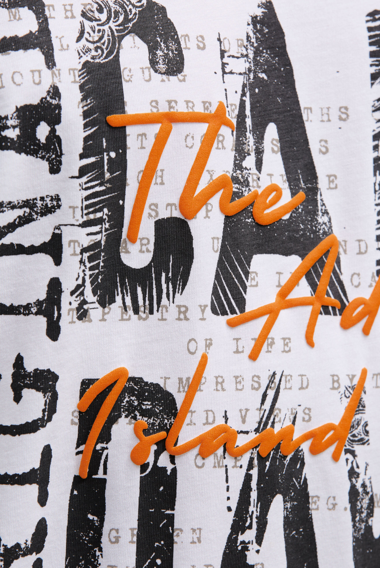 T-Shirt Rundhals mit Logo Prints