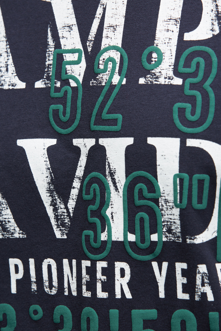 T-Shirt Rundhals mit Puffprint