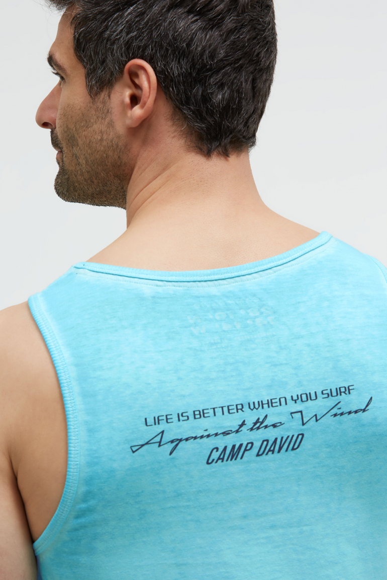 Tanktop mit Ausbrenner-Effekten und Prints