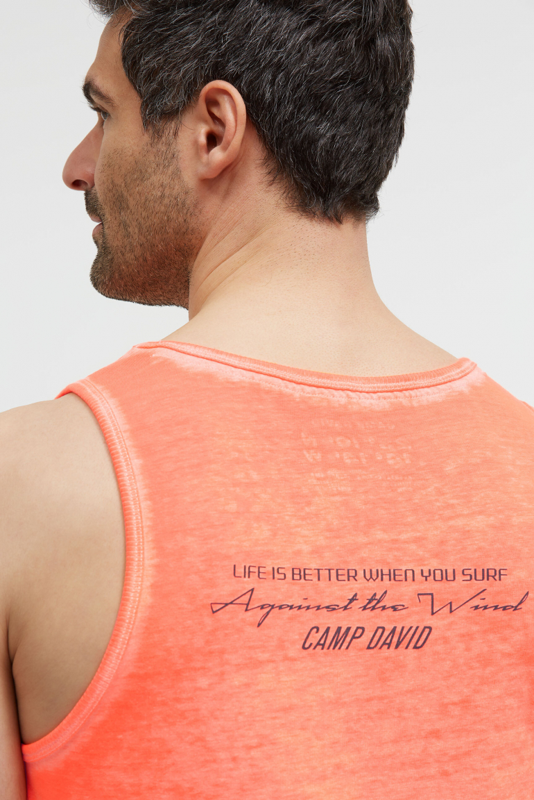 Tanktop mit Ausbrenner-Effekten und Prints
