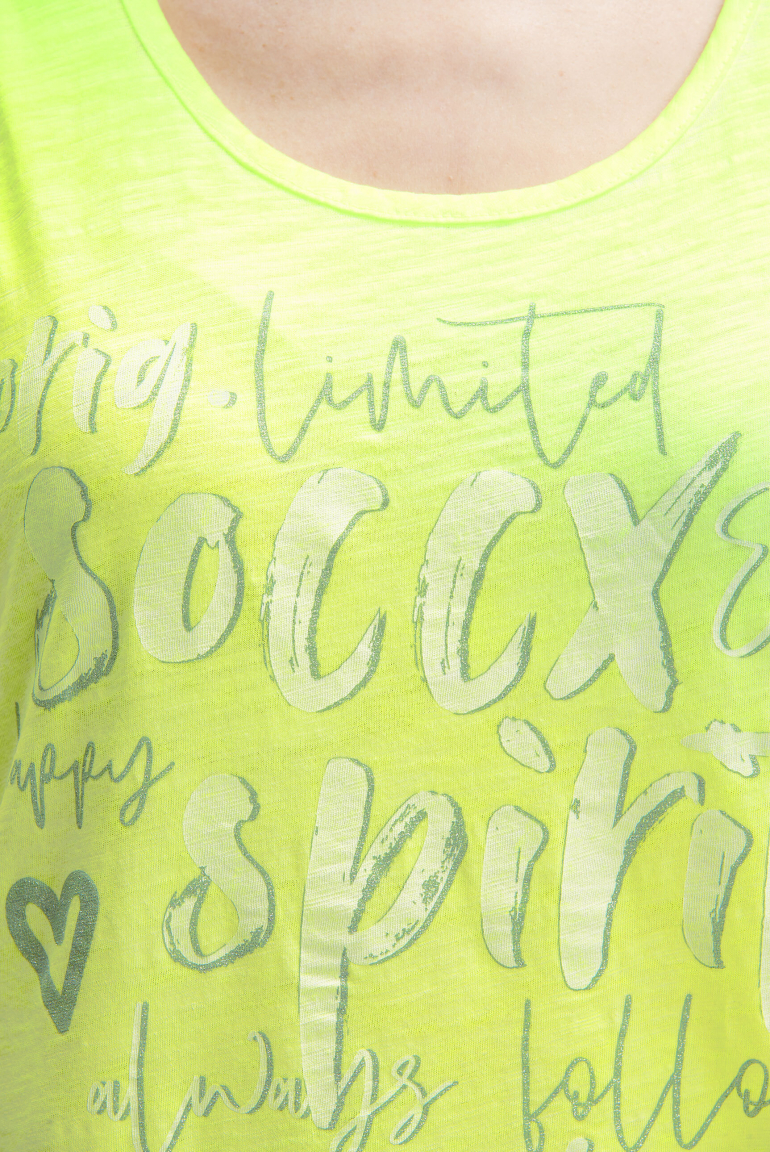 Top mit Glitter Print