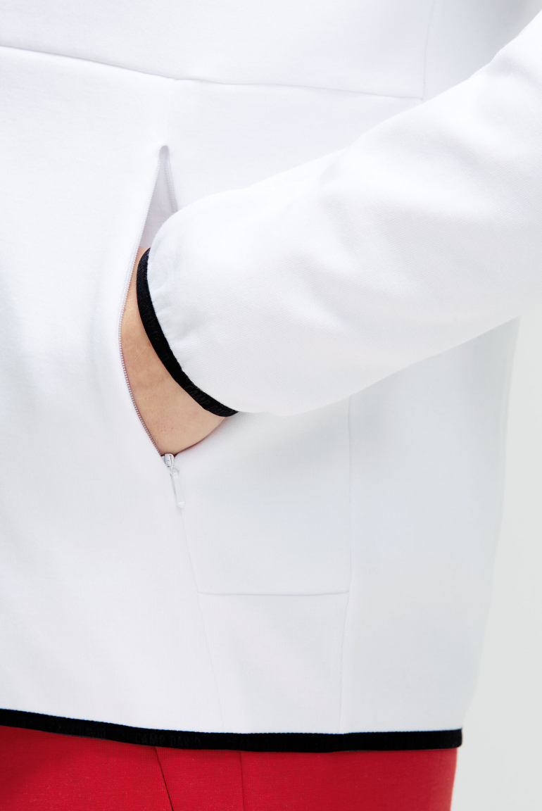 Trainingsjacke aus Interlock mit Kapuze und Artworks