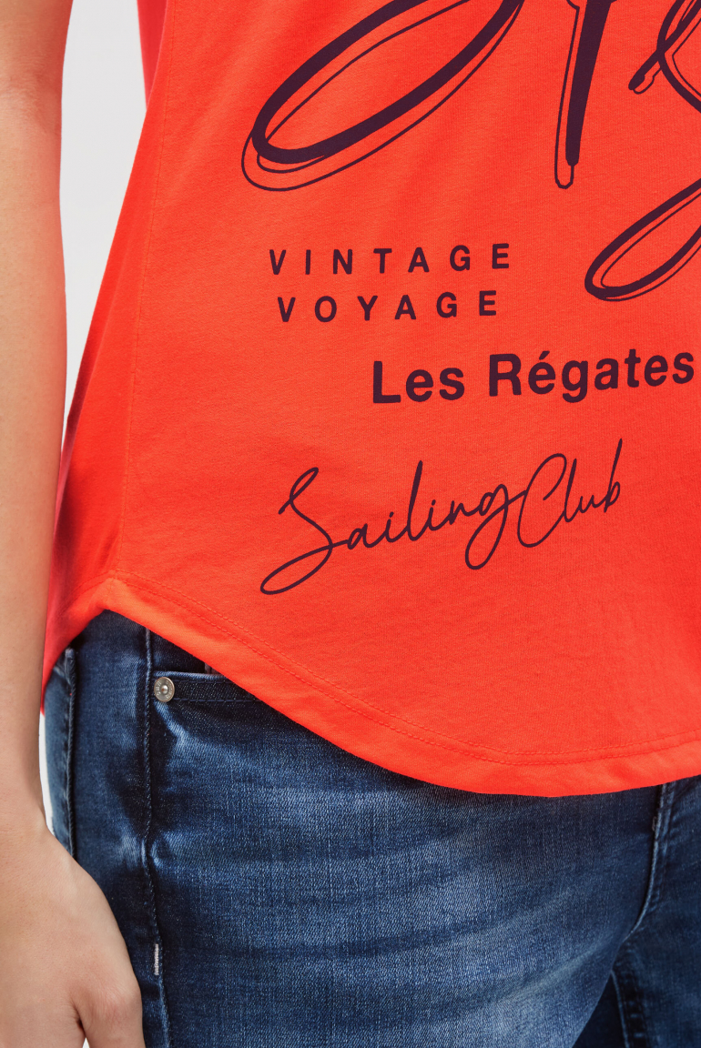 Ärmelloses Shirt mit Wording Print