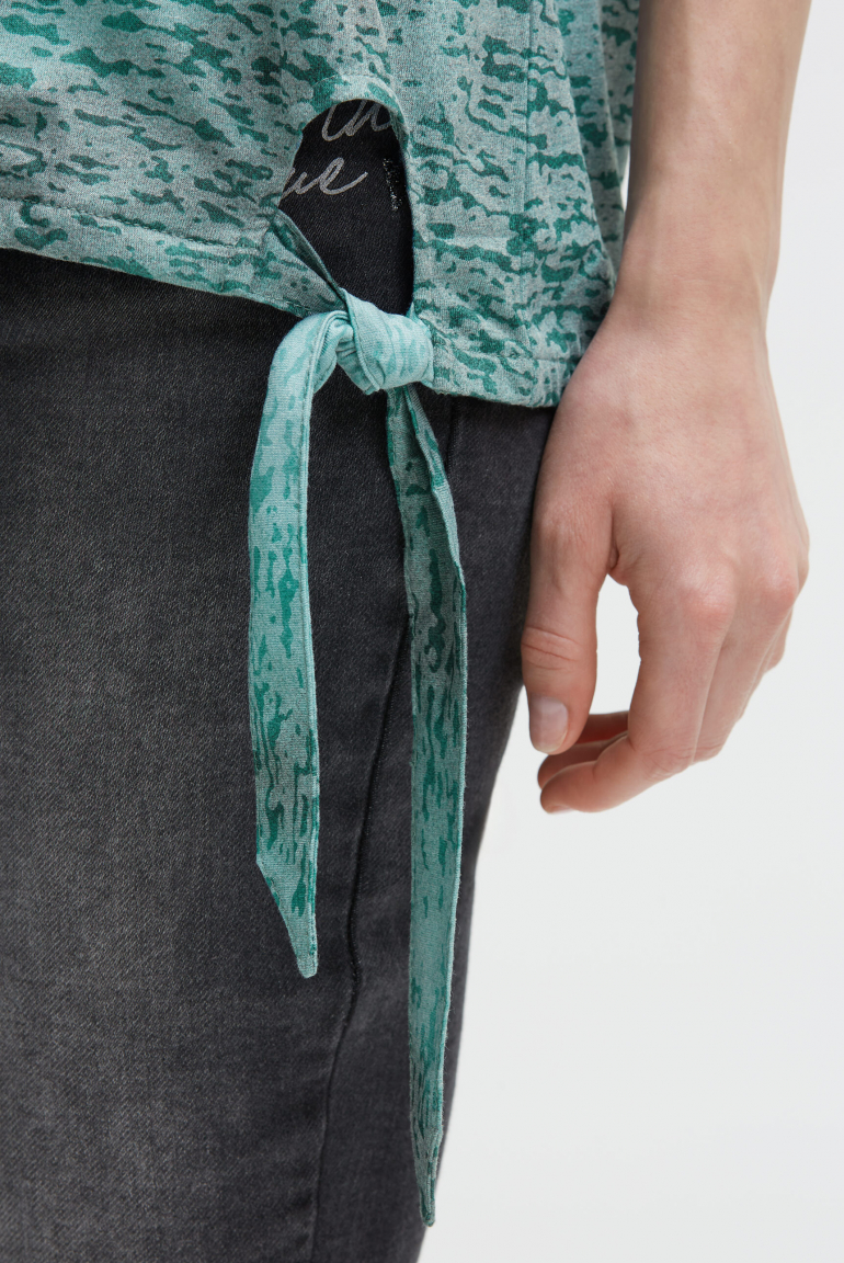 Ausbrenner-Shirt mit Pailletten-Wording