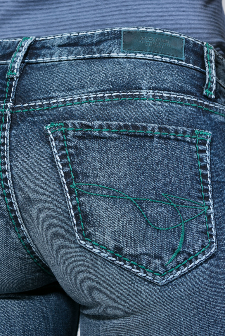Jeans HE:DI mit Dunkler Vintage-Waschung