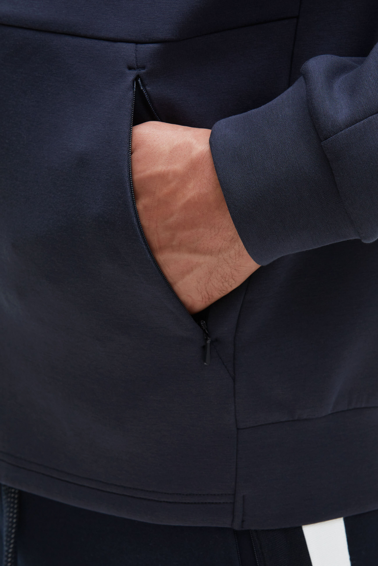 Kapuzenjacke aus Interlock mit Reflective Prints