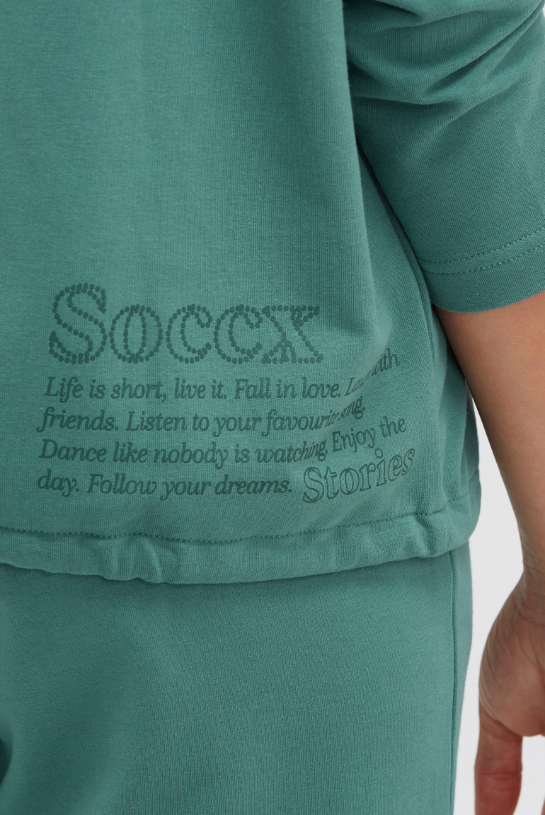 Kapuzensweatjacke mit Rücken-Print