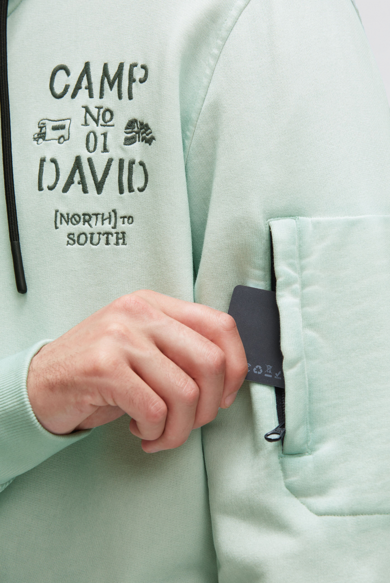 Kapuzensweatjacke Oil Dyed mit Rücken-Artwork