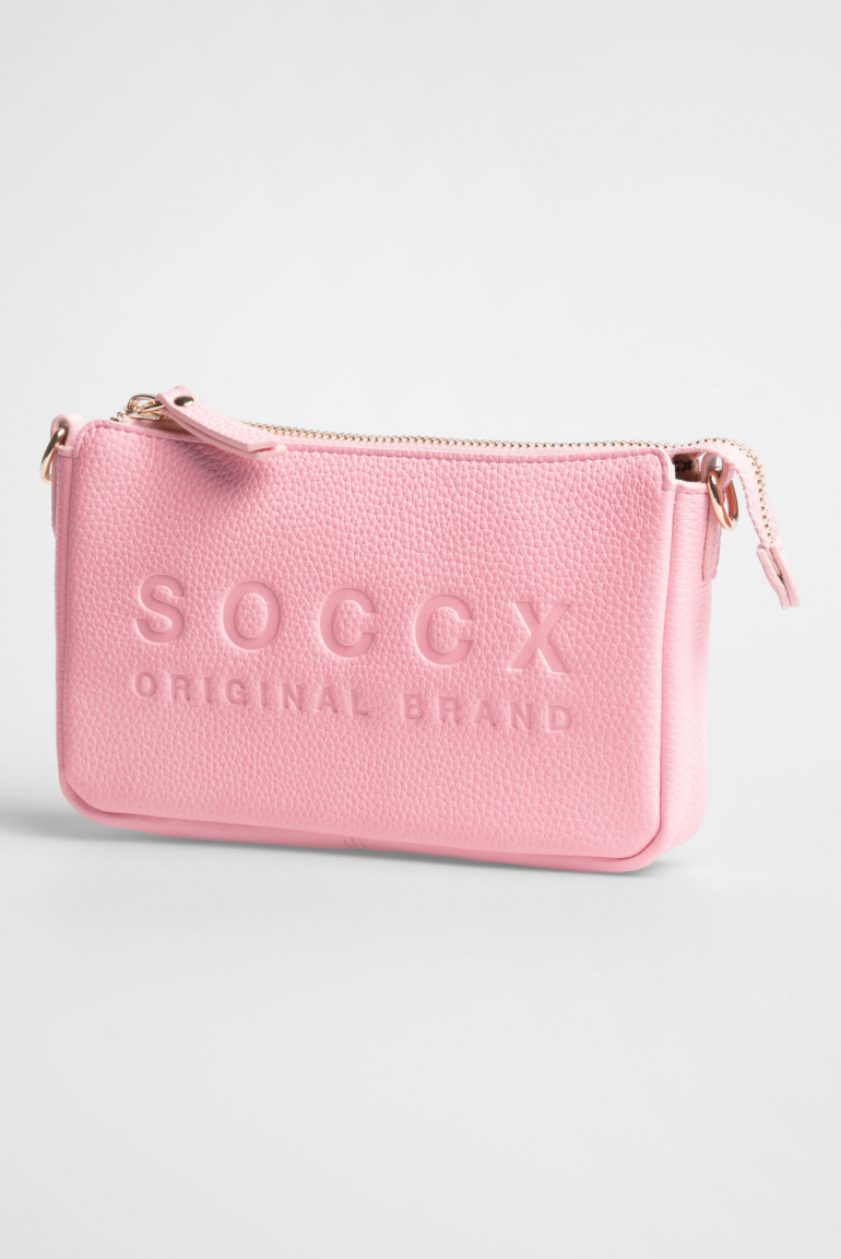 Kleine Umhängetasche mit Logo und Intarsia-Webriemen