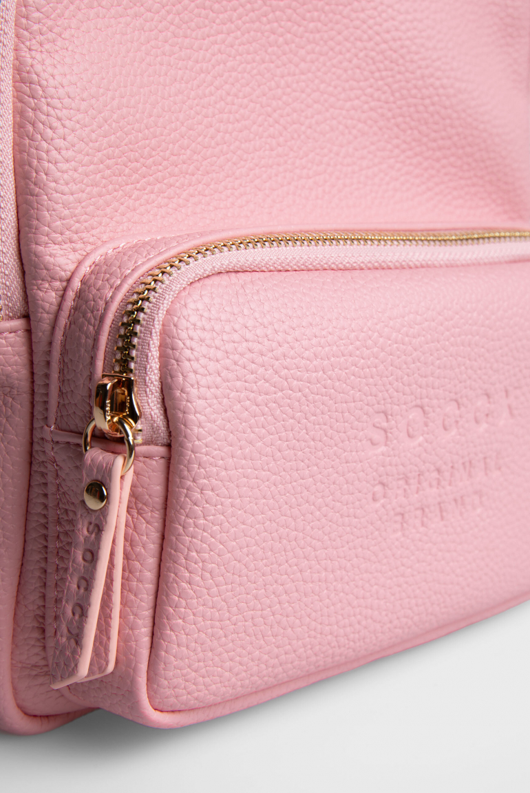 Kleiner Rucksack aus Lederimitat mit Logo-Riemen