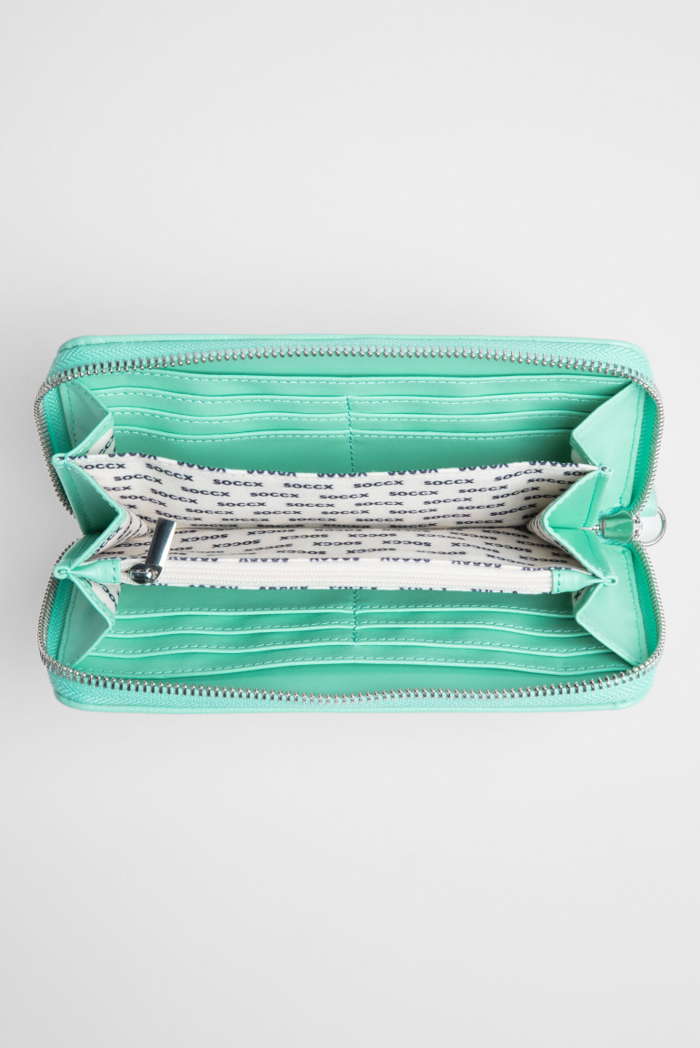 Longbörse mit All-Over-Logo-Prägung