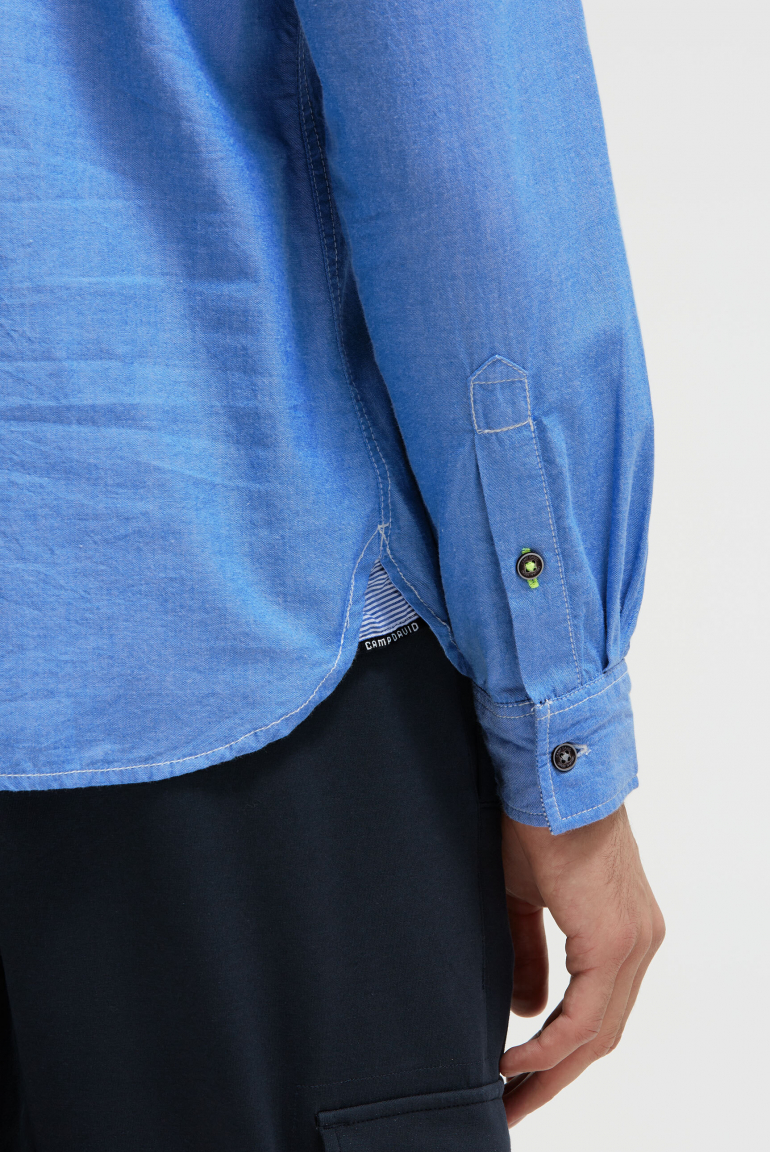 Oxford-Langarmhemd mit Label-Applikationen