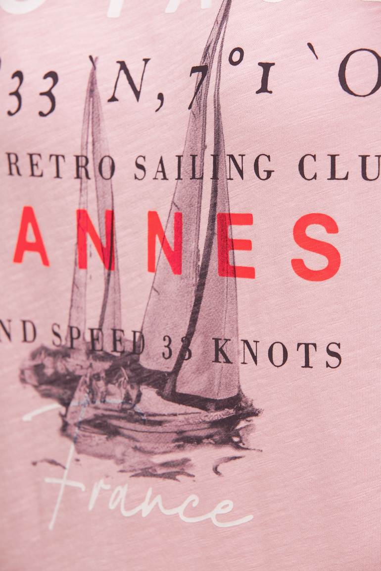 Rundhalsshirt mit Label Print