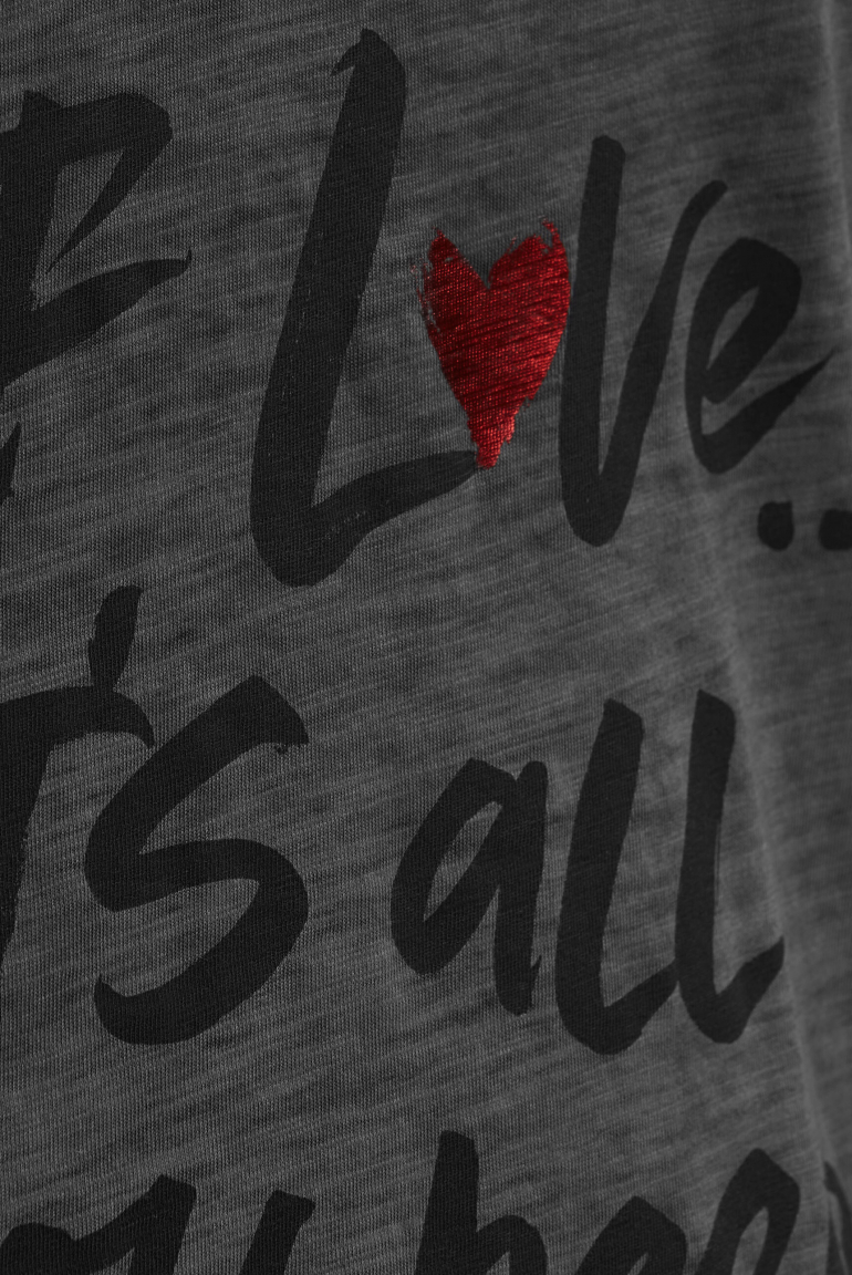 Serafino-Shirt mit Rücken-Print