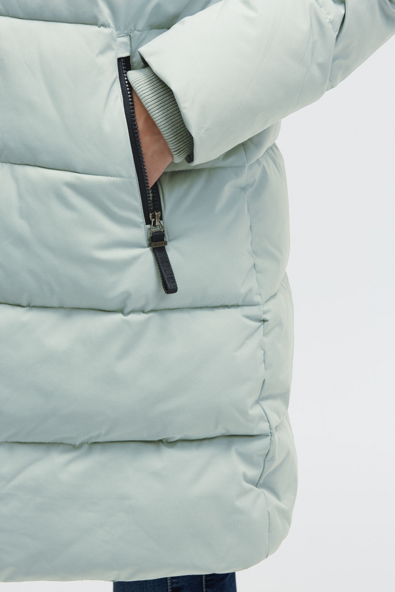 Stepp-Parka mit hochgeschlossener Kapuze