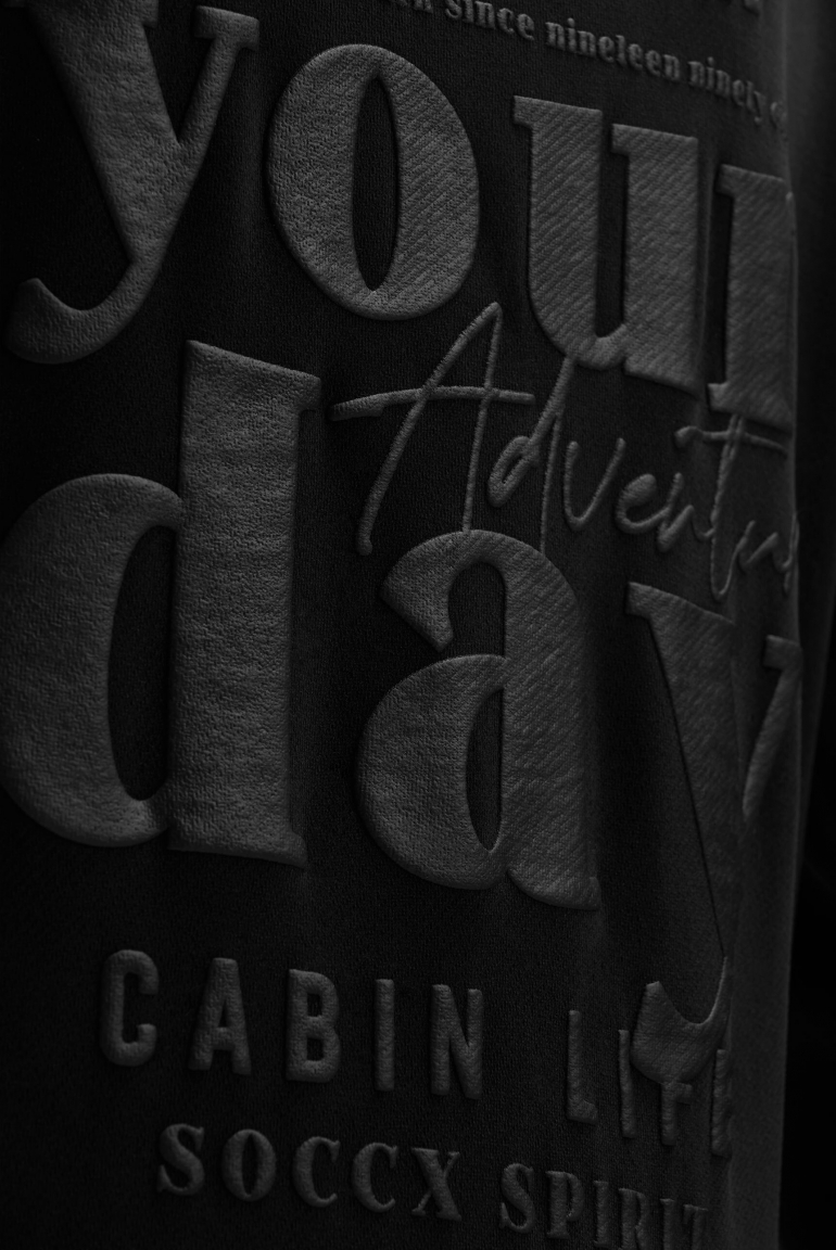 Sweatjacke mit hohem Kragen und Rücken-Print