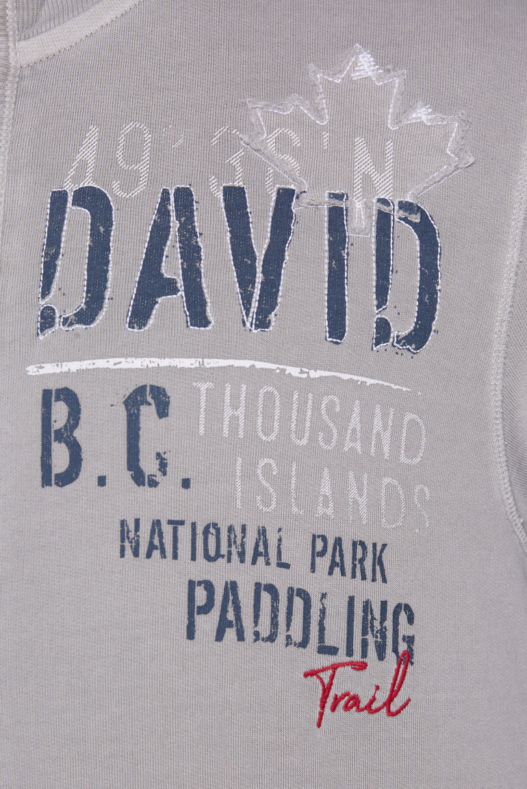 Sweatjacke mit Logo-Applikationen