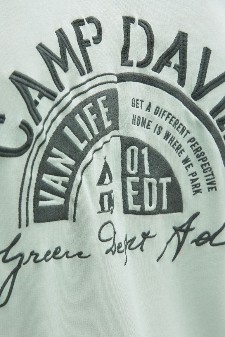 Kapuzensweatjacke Oil Dyed mit Rücken-Artwork