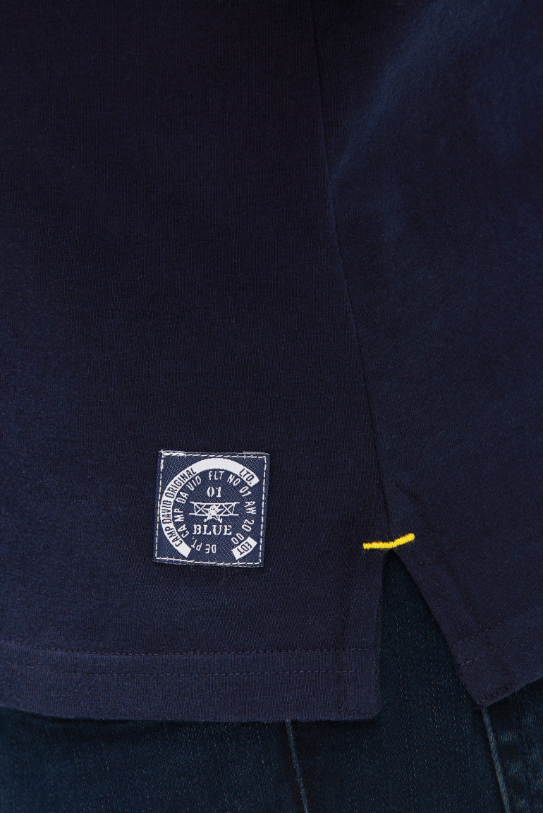 Kurzarmpolo mit Streifen-Design und Artworks