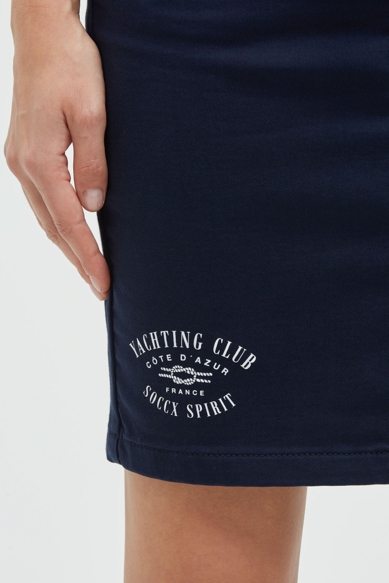 Kurzer Jeansrock AN:NE mit Print