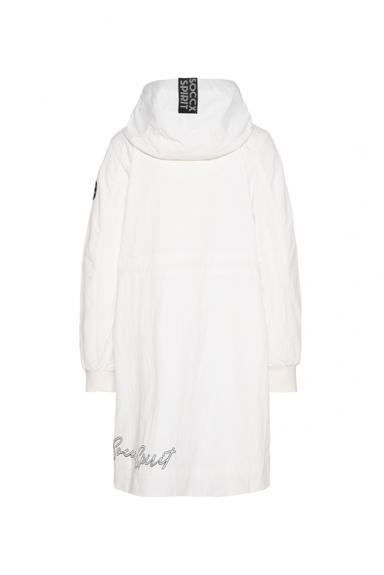 Windparka mit Kapuze und Logo-Details