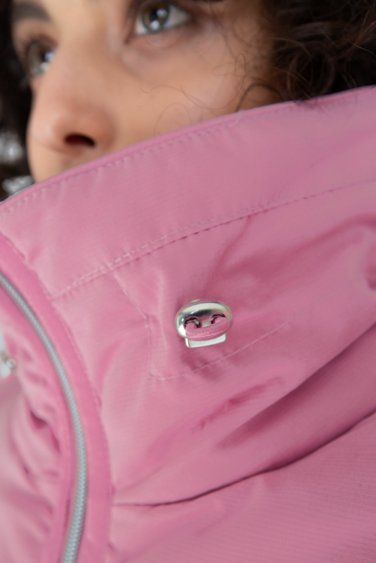 Winterjacke mit Struktur und Doppelkragen