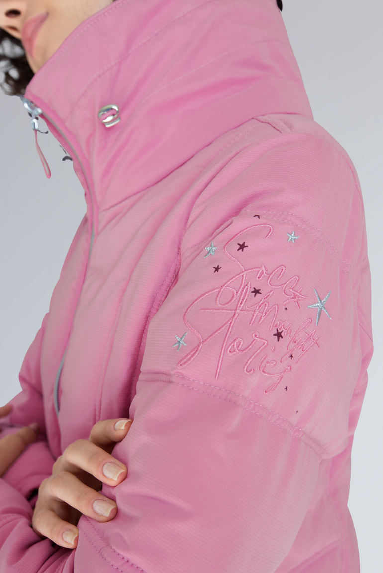 Winterjacke mit Struktur und Doppelkragen