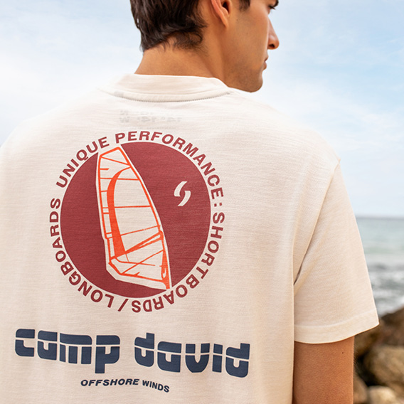 Weißes CAMP DAVID T-Shirt